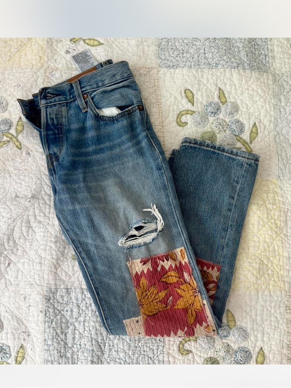 Levi’s 501s With Patches